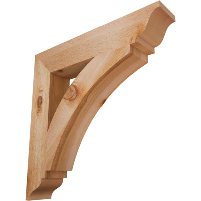 4"W x 22"D x 22"H Thorton Traditional Rough Sawn Bracket, Western Red Cedar
