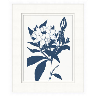 Navy Flower 5 Print