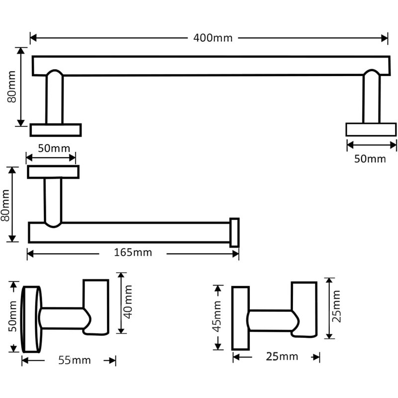 Bathroom Hardware Set