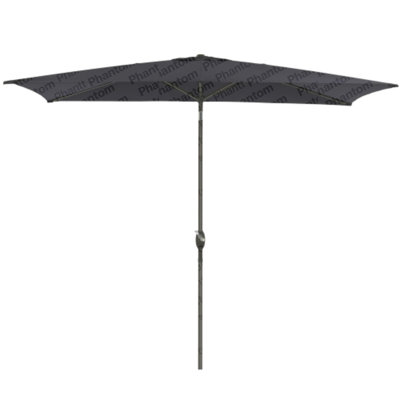 Parasol rectangulaire rectangulaire de 6,5 x 10 pi avec manivelle, inclinable, auvent en polyester résistant pour la piscine, la cour et le patio (sans base)