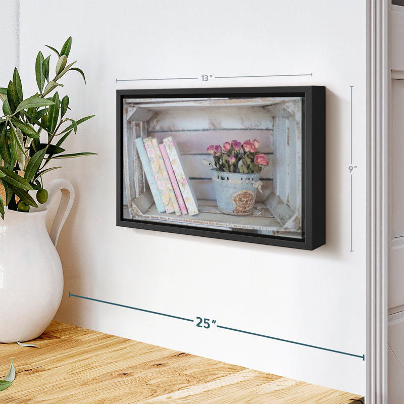 " Rustic Decor Roses Canvas Print ", 9" H x 13" W