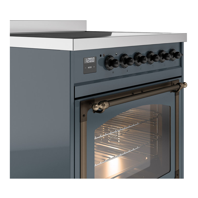 ILVE Nostalgie II Noblesse 30 in Induction Range, Blue Grey/Bronze