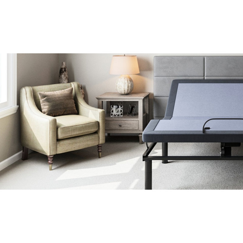 Os2 King Size Adjustable Bed Base - Head & Foot Position Adjustments, Programmable Memory, Wireless Remote Control, 850lb Capacity, , Flash , 31 Leg Adjustments Adjustable, Remote, Built-in Variations