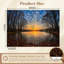Peler et coller le papier peint, lac coucher de soleil, paysage doré, réflexion, arbres dénudés, calme, automne, art mural, adhésif et amovible-2141973170