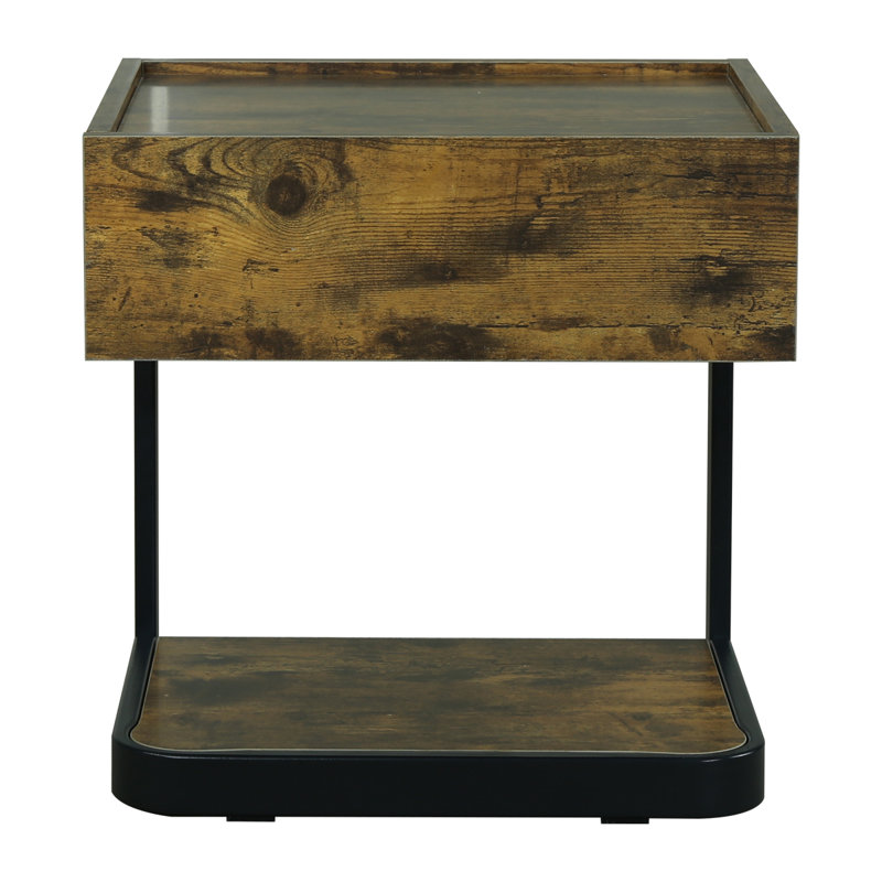 Charolette 1 Drawer Nightstand, Rustic Brown