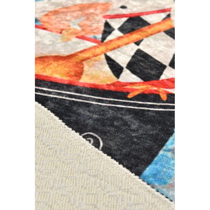 Antibacterial Non-Slip Area Rug, 100% Polyester, 47.2 x 70.9 inches | 0.16 in Pile Height, Machine Washable, Durable Felt Base | Perfect for Living Room, Bedroom, & Dining Room | Soft, Stylish, and Easy to Maintain