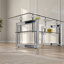 Table basse - Verre trempé transparent - l 39,4 po x P 19,7 po x H 17,7 po
