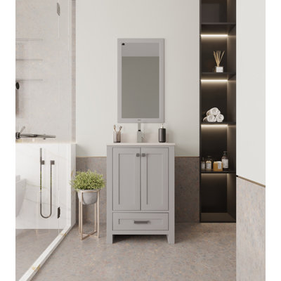 Ensemble de meuble-lavabo simple 23,6 "avec miroir Charen