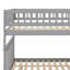 Lit superposé double au-dessus de double en bois massif avec escalier de rangement intégré-1162714864