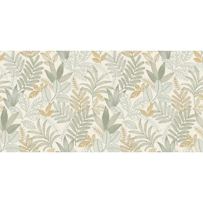 Papier peint taupe, feuilles tropicales minimalistes, double rouleau, 57 pieds carrés