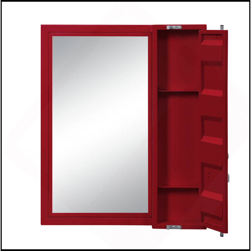 Miroir de salle de bain Cargo, Rouge