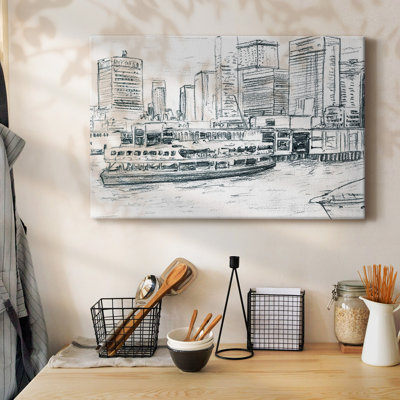 Toile tendue avec bacs de traversier IV