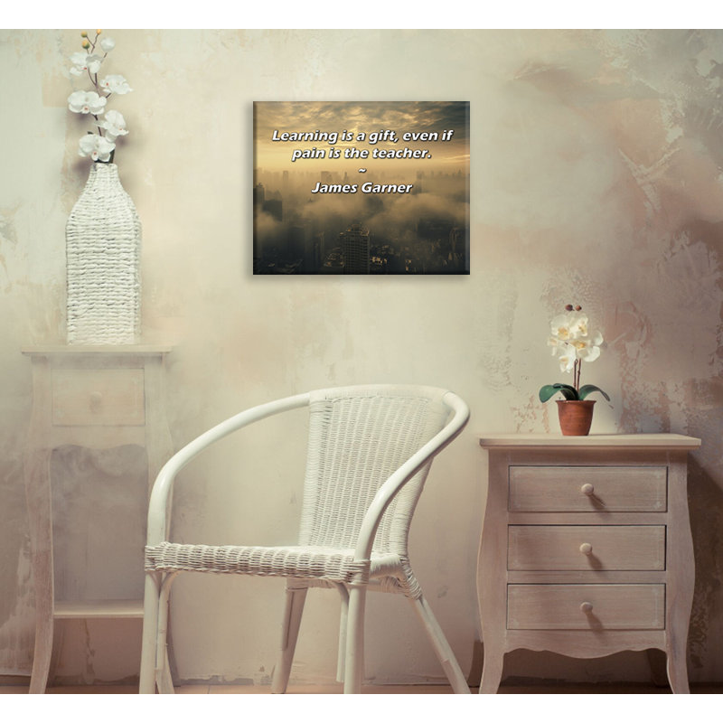 «Artsy Quote» par James Garner, toile tendue avec châssis, H 13 po x l 18 po