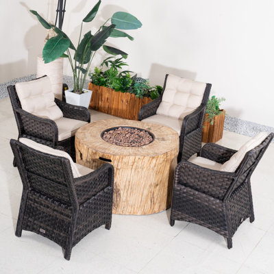 Arrika 4-Person Patio Conversation Set With Cushions
