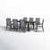 Alyah Rectangular 8 - Person 83.8" Long Aluminum Dining Set