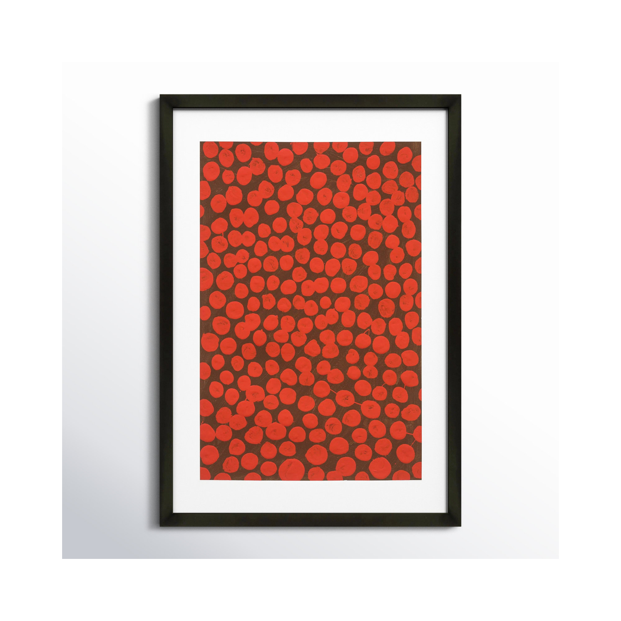 Salsa On Brown by Michela Sorrentino, 38" H x 26.5" W x 1.25" D, Black