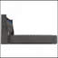 Lit plateforme tapissier double avec système de rangement hydraulique, chargement DEL et USB, gris (sans matelas)