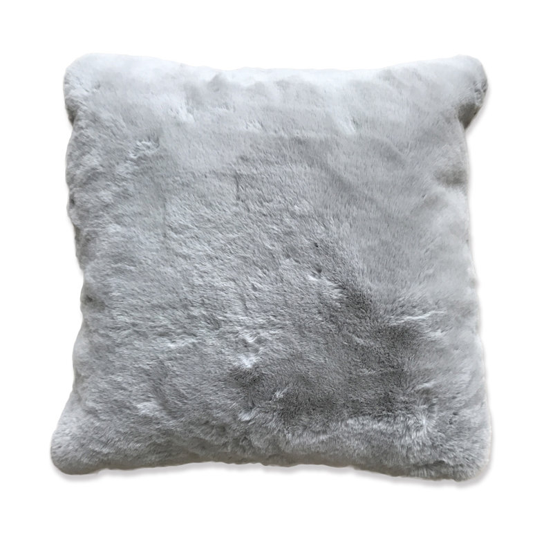 Chinchilla Throw Pillow, Silver