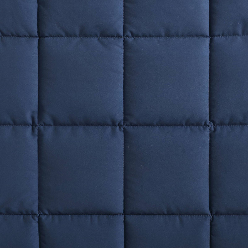 Navy Blue Twin Reversible Microfiber Comforter Set
