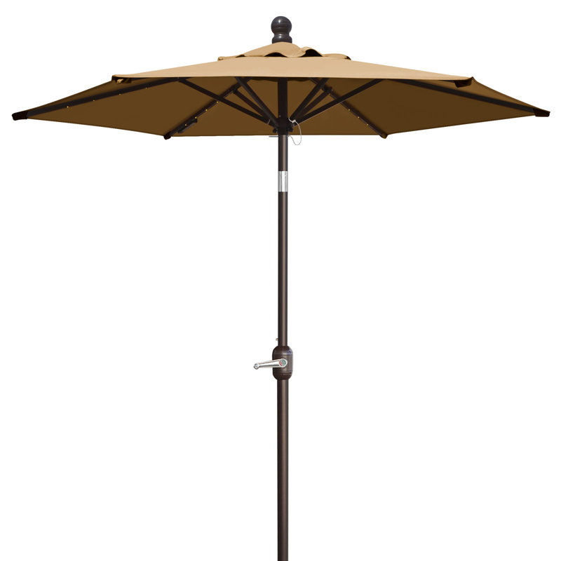 Parasol à DEL incliné pour l'extérieur, Brun clair