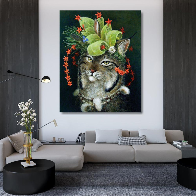 Art sur toile tendue par Trinx Schmitz, Carolyn Gallery: Glorious Forest Hat, H 44 po x l 36 po