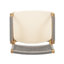 Ensemble repas d'extérieur en bois d'acacia avec coussin, corde grise et teck 3 pièces