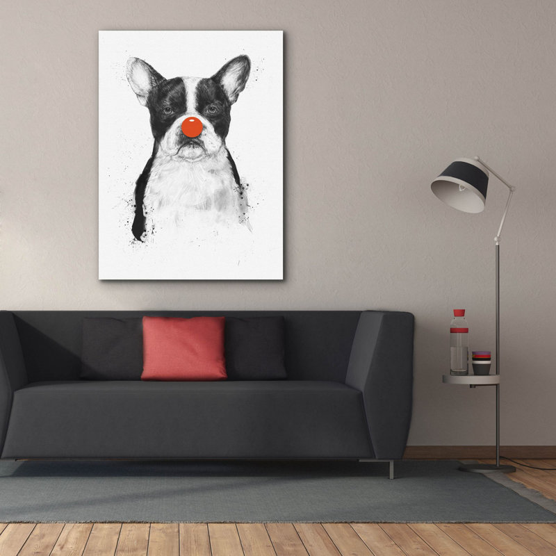 «I'm Not Your Clown» par Balazs Solti, art mural sur toile, H 54 po x l 40 po x P 1,5 po