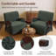 Fauteuil d'appoint moderne rembourré de 68,5 cm de large, structure en bois massif-860294341-860294347