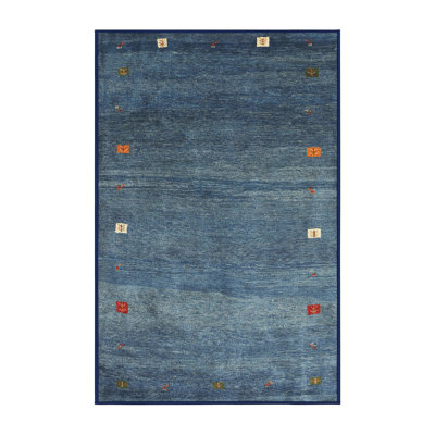 Tapis abstrait bleu