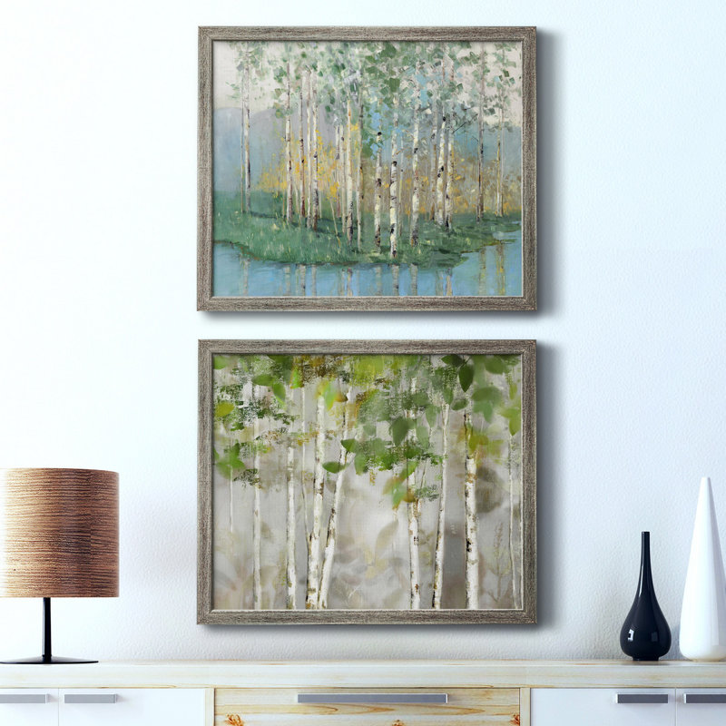 Birch Reflections Revisité - Ensemble de 2 reproductions de cadres photo