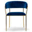 Fauteuil capitonné bleu Ophelia