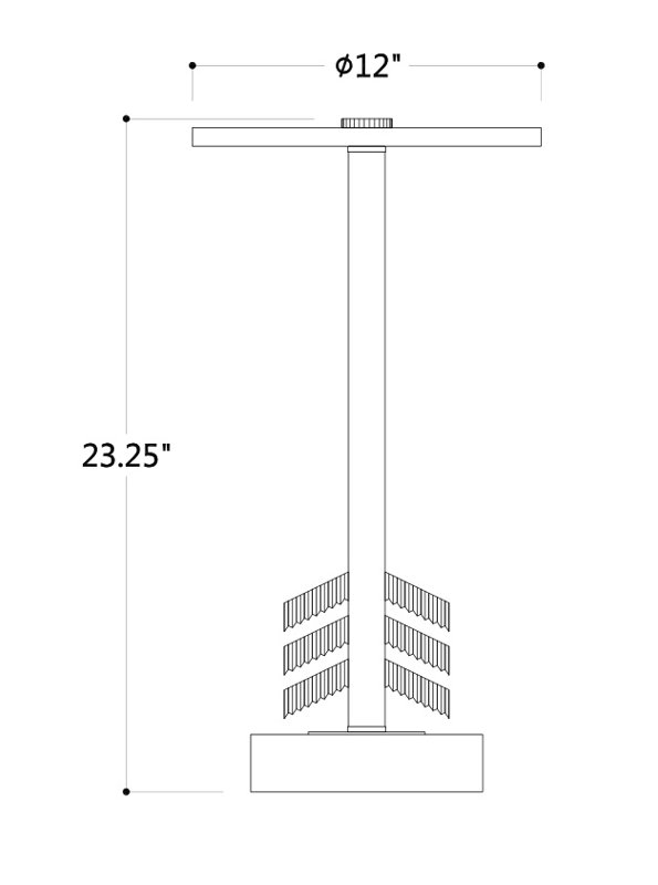 Franco Glass Top Pedestal End Table
