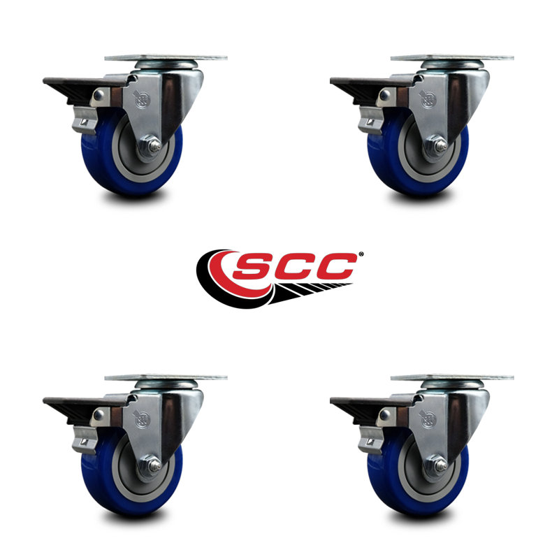 Polyurethane Caster, Blue