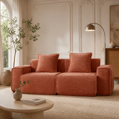 Harrison LSF&RSF Sofa Velvet- Red