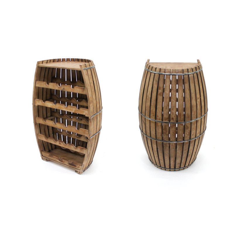 Kurt Floor Wine Bottle Rack in Brown