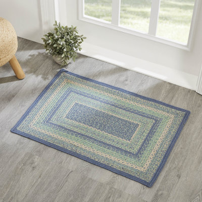 Tapis géométrique bleu Maronay