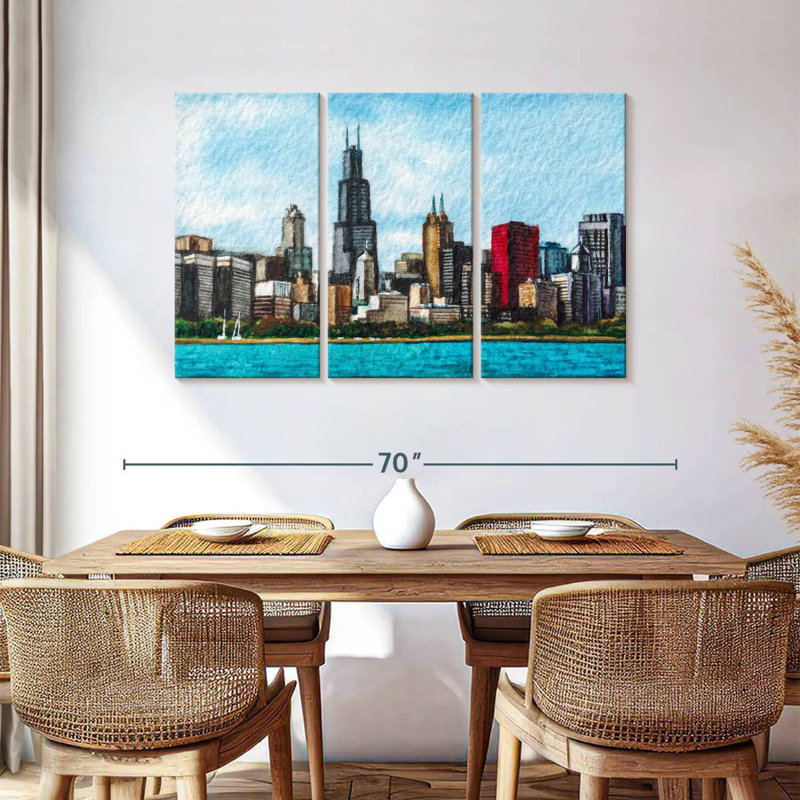 Sireci Chicago Skyline, 36" H x 57" W