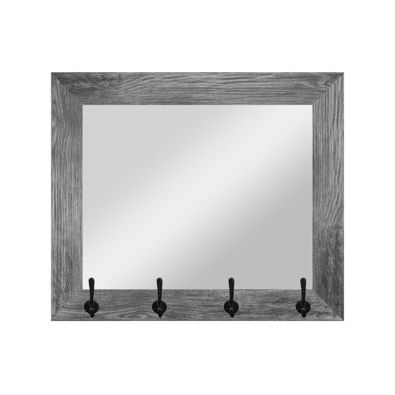 Miroir Tecopa, Gris délavé / noir