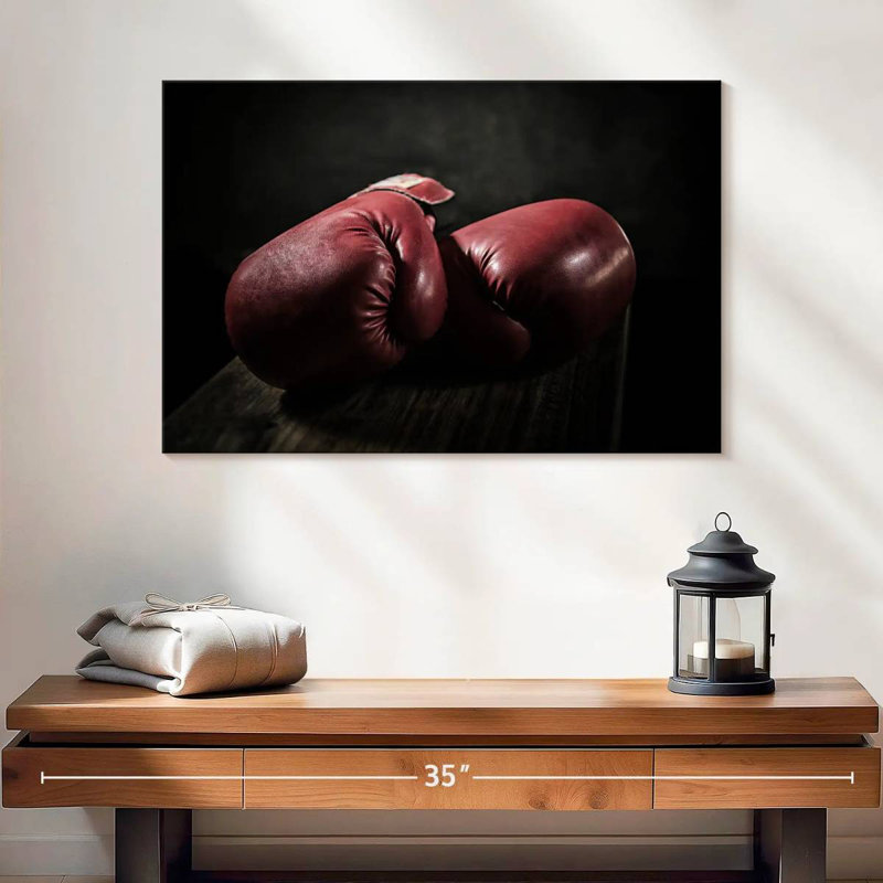 Gants de boxe Sirecc Old Red, H 8 po x l 12 po