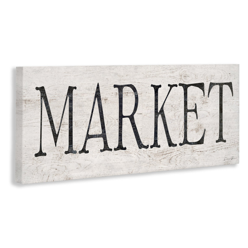 Toile de texte Market Farmhouse, design par Denise Brown, H 17 po x l 40 po