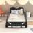 Twin Size Race Car-Shaped Platform Bed With Wheels, Black