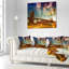 Relaxing in Brooklyn Bridge Park - Coussin imprimé paysage urbain-29961717-29963227