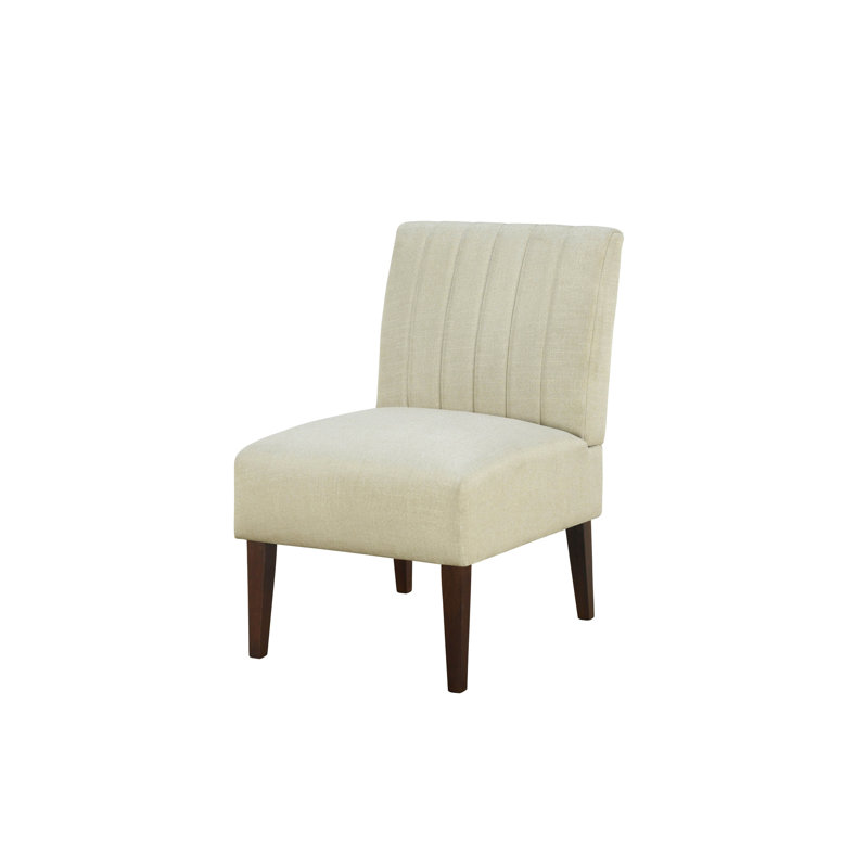 Siège élégant sans accoudoirs beige pour le salon - siège et siège en tissu sans accoudoirs élégants pour une expérience confortable