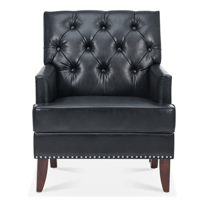 Faux Leather Accent Chair