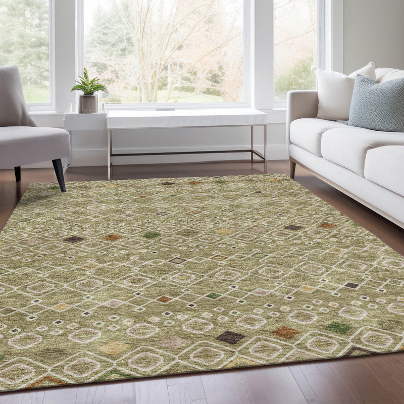 Tapis sauge de qualité supérieure Prisco, Rectangulaire 3 pi x 5 pi