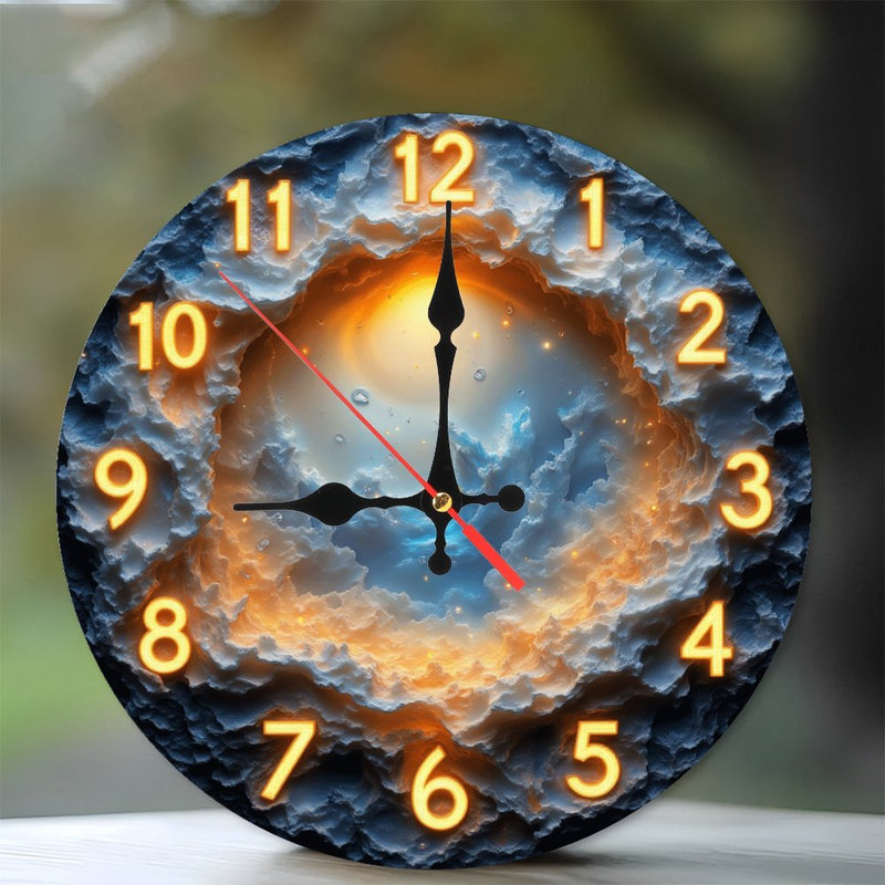 Horloge abstraite fantaisie grotte océan