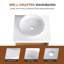 Meuble-lavabo suspendu avec lavabo rond blanc brillant, meuble-lavabo mural avec tablette ouverte, fini blanc et comptoir durable, design moderne peu encombrant (livré en 2 paquets)-695067799