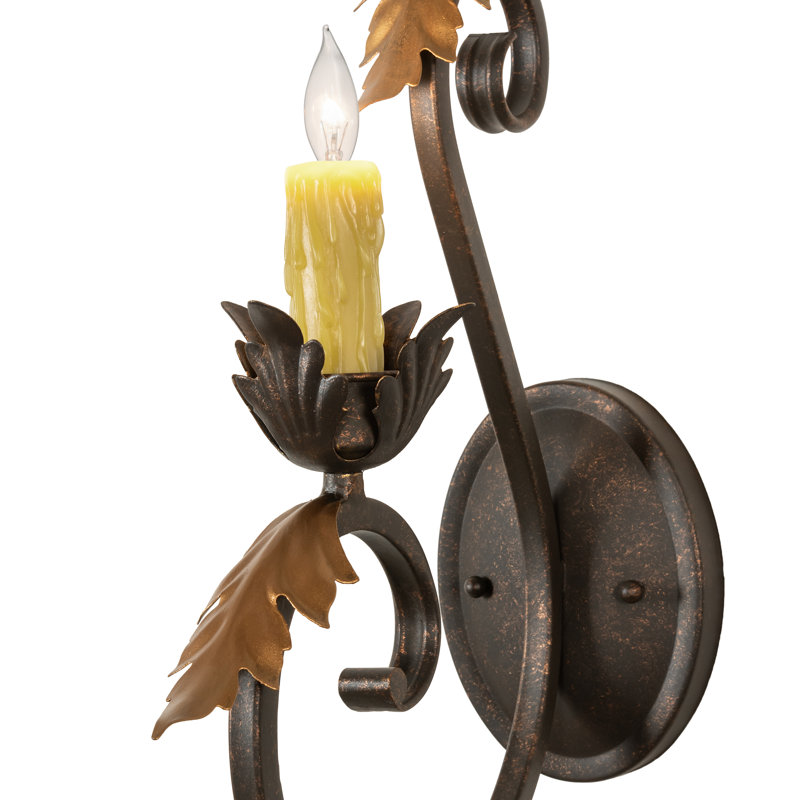 Steel Candle Wall Light