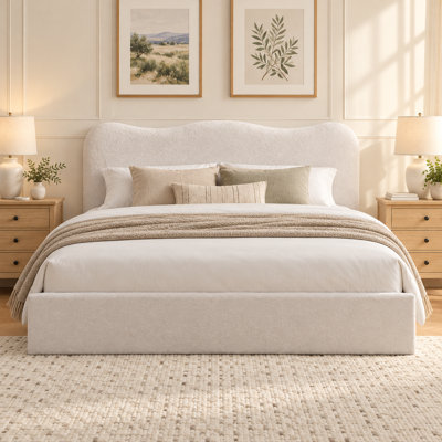 Lit plateforme tapissier Hayden
