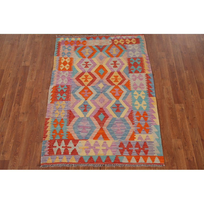 Tapis décoratif multicolore kilim oriental 3 x 5